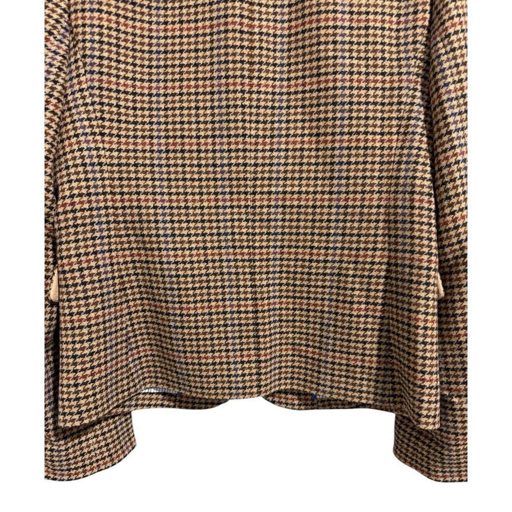 J.Crew Herringbone Wool-Blend Schoolboy Blazer Light Khaki/Brick Women's Size 12 - Picture 6 of 13